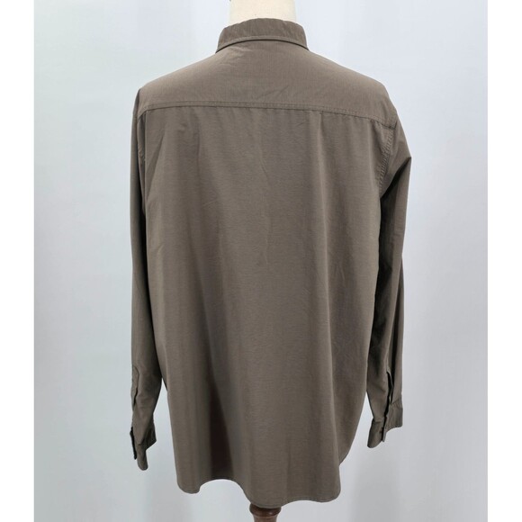 Swiss Tech Shirt Men's 2XL Color Dove Nylon Long Sleeve Button Front - Picture 3 of 7